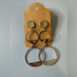 🛍️Any 5 items for $15 🛍️ Elegant Gold Circle Drop Earrings